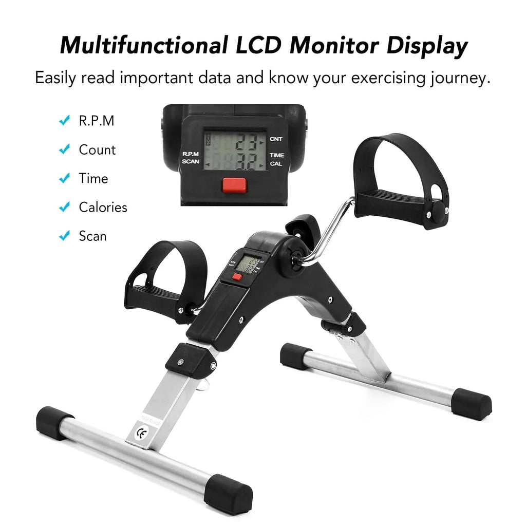 Foldable Mini Exercise Cycle with Digital Meter