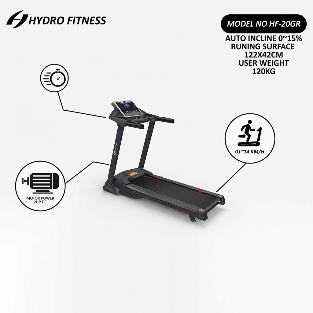 Hydrofitness HF 20GR Motorised Treadmill